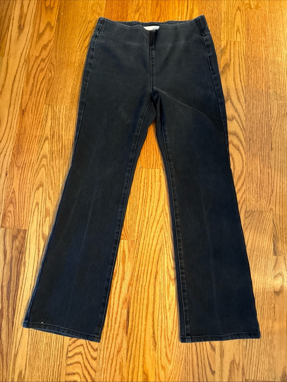 Soft Surroundings Black Boot-Cut Stretch Jeans